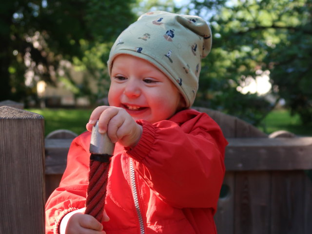 Nils am Erlebnisspielplatz Schlosspark Wolkersdorf