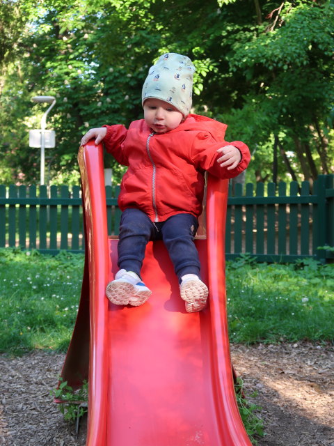 Nils am Erlebnisspielplatz Schlosspark Wolkersdorf