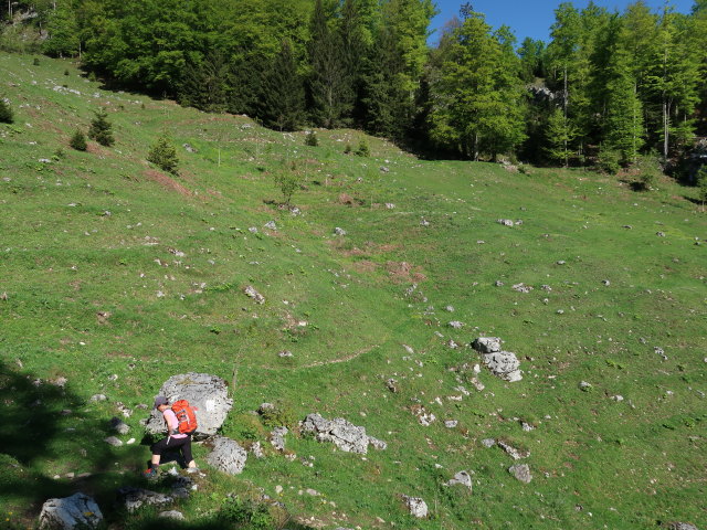 Melanie zwischen Brustwand und D&uuml;rntalalm