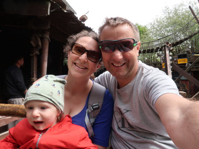 Nils, Sabine und ich im Sommerland Sj&aelig;lland in N&oslash;rre Asmindrup (18. Mai)