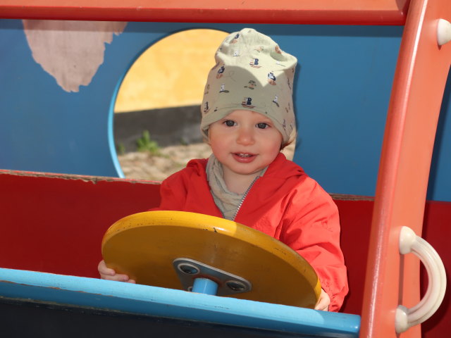 Nils beim Egeskov Veteranmuseum in Kv&aelig;rndrup (19. Mai)