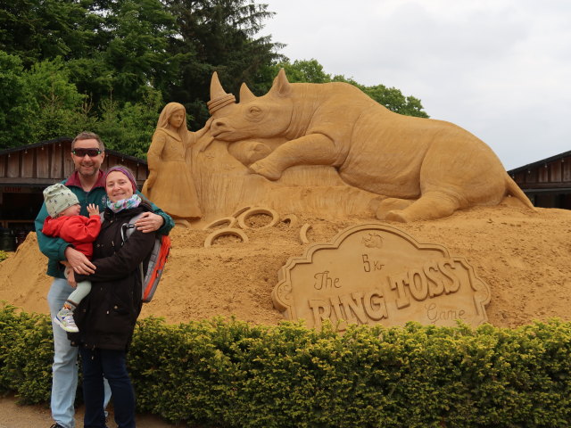 Nils, ich und Sabine im Skulpturparken Blokhus (24. Mai)