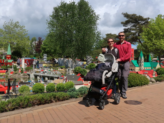 Nils, Sabine und ich im Miniland im Legoland Billund Resort (26. Mai)