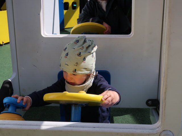Nils am LEGO Duplo Peppa Pig Playground im Legoland Billund Resort (26. Mai)