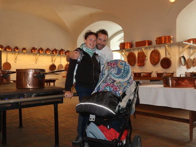 Sabine und ich in Det Kongelige Festk&oslash;kken in Christiansborg Slot in K&oslash;benhavn (30. Mai)