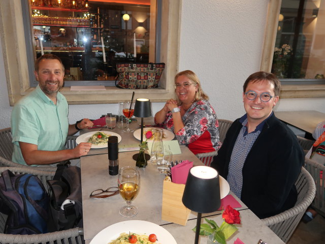 Ich, Doris und Jakob im Pasta e Basta