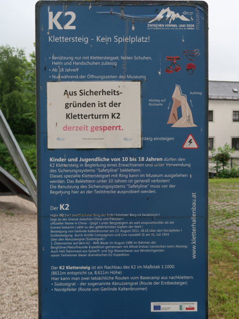 Museum 'Zwischen Himmel und Erde - Gerlinde Kaltenbrunner und die Welt der 8000er' in Spital am Pyhrn, 640 m (8. Juni)