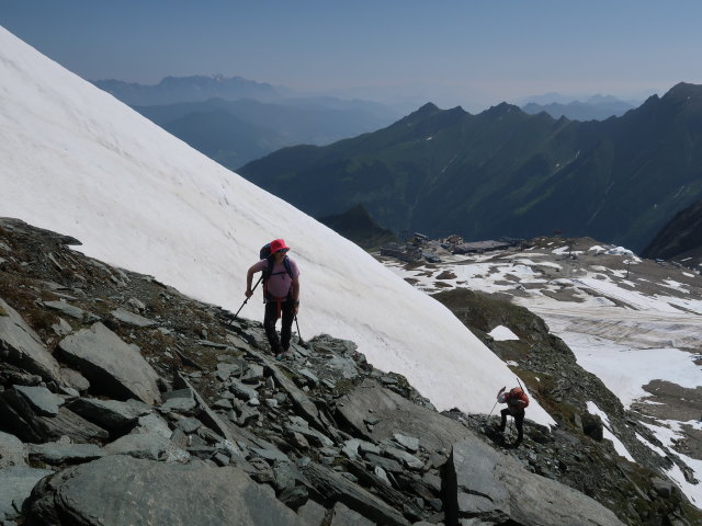 Irene und Reinhard zwischen Alpincenter Kaprun und Schmiedingerscharte (14. Juni)