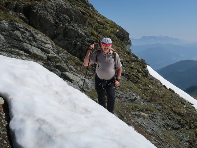 Reinhard zwischen Alpincenter Kaprun und Schmiedingerscharte (14. Juni)