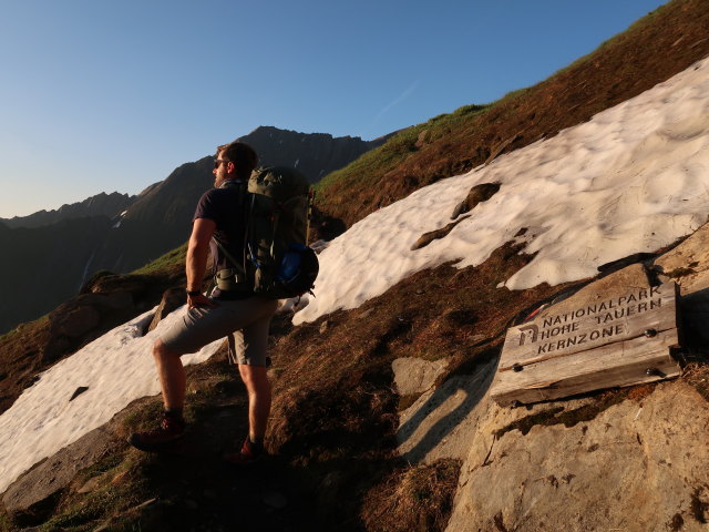 Christian am Gleiwitzer H&ouml;henweg zwischen Gleiwitzer H&uuml;tte und Ochsenkar (22. Juni)