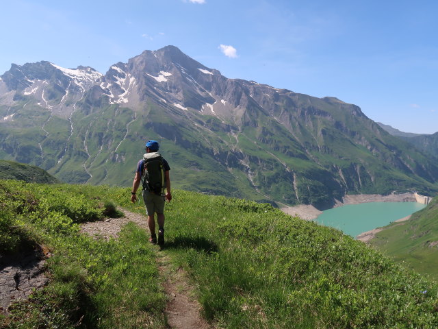 Christian am Gleiwitzer H&ouml;henweg zwischen Kalter Pein und Stausee Mooserboden (22. Juni)