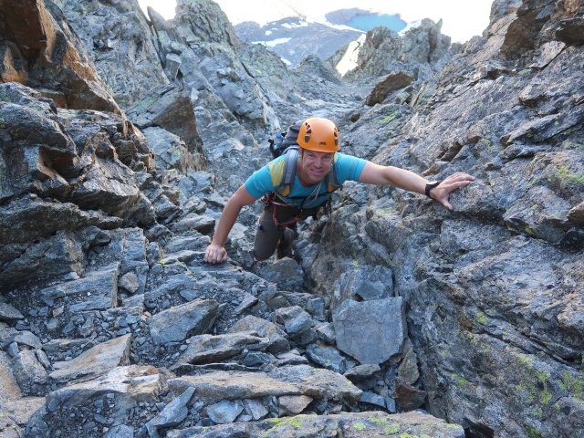 Aaron am Verpeilspitze-Normalweg (29. Juni)