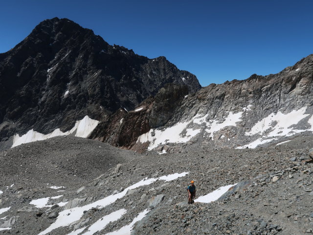 Aaron zwischen Verpeilspitze-Normalweg und Plangerosskopf (29. Juni)