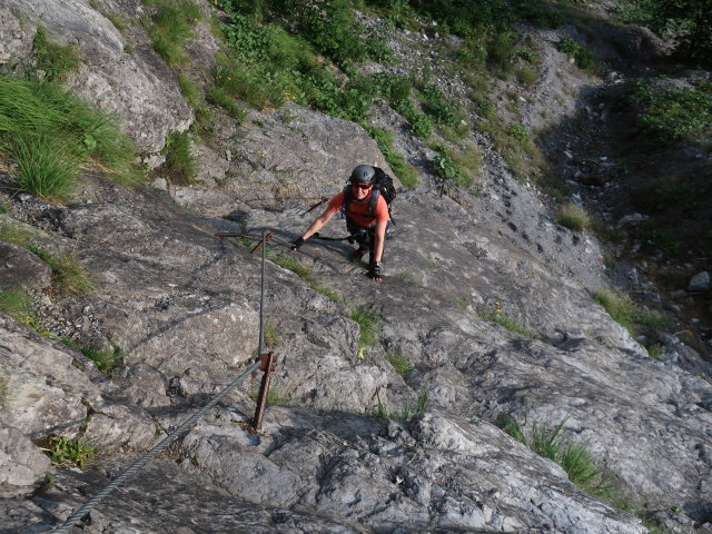 Klostertaler Klettersteig: Carmen im Abschnitt 1 'Devil's Start'