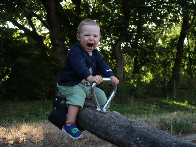 Nils am Spielplatz Neus&uuml;&szlig;enbrunn (16. Juli)