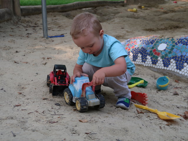 Nils am Erlebnisspielplatz Schloss Wolkersdorf