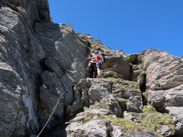 Ronald am Klagenfurter Jubil&auml;umsweg zwischen Herbertturm und Noespitze (8. Aug.)
