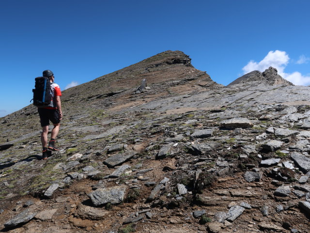 Ronald am Klagenfurter Jubil&auml;umsweg zwischen Herbertturm und Noespitze (8. Aug.)