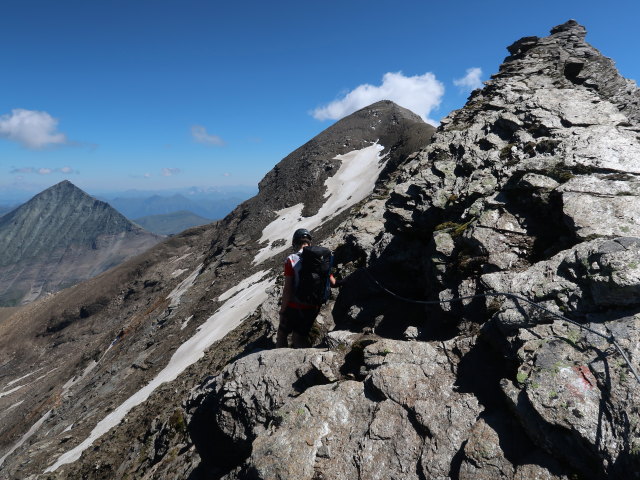 Ronald am Klagenfurter Jubil&auml;umsweg zwischen Noespitze und Krumlkeeskopf (8. Aug.)