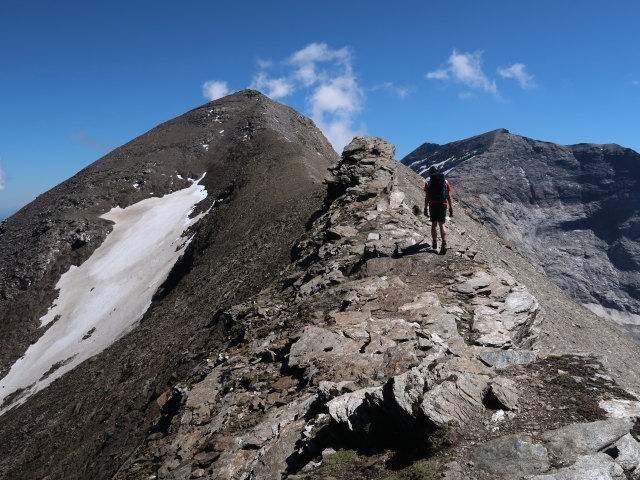 Ronald am Klagenfurter Jubil&auml;umsweg zwischen Noespitze und Krumlkeeskopf (8. Aug.)