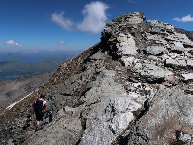 Ronald am Klagenfurter Jubil&auml;umsweg zwischen Otto-Umlauft-Biwakschachtel und Arlth&ouml;he (8. Aug.)