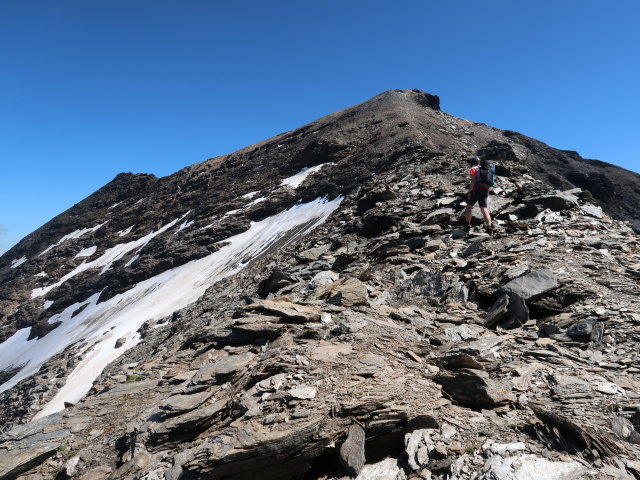 Ronald am Klagenfurter Jubil&auml;umsweg zwischen Oberer Jausenscharte und Hocharn (8. Aug.)
