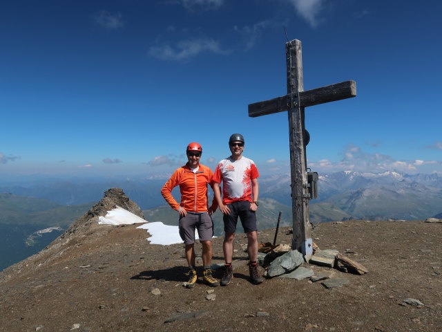 Ich und Ronald am Hocharn, 3.254 m (8. Aug.)