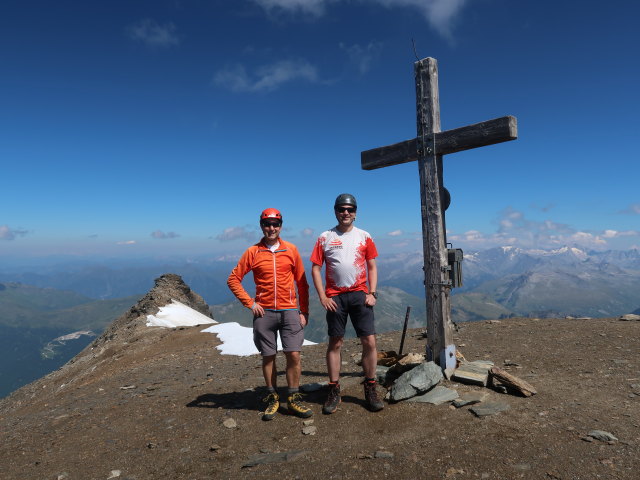Ich und Ronald am Hocharn, 3.254 m (8. Aug.)