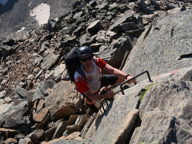 Ronald zwischen Hohem Sonnblick und Rojacherh&uuml;tte (9. Aug.)