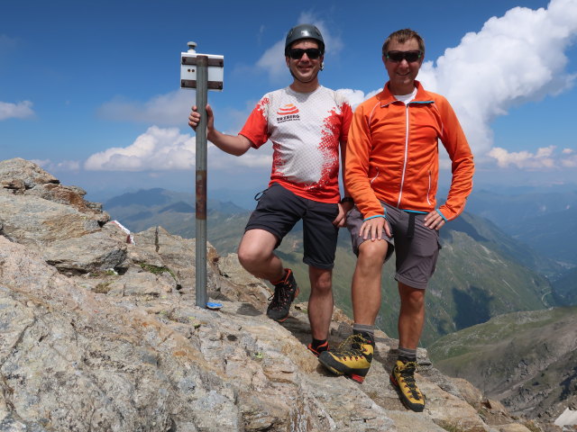 Ronald und ich auf der Herzog-Ernst-Spitze, 2.933 m (9. Aug.)