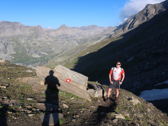 Ronald am Duisburg-Hannover-Weg zwischen Duisburger H&uuml;tte und Feldseescharte (10. Aug.)