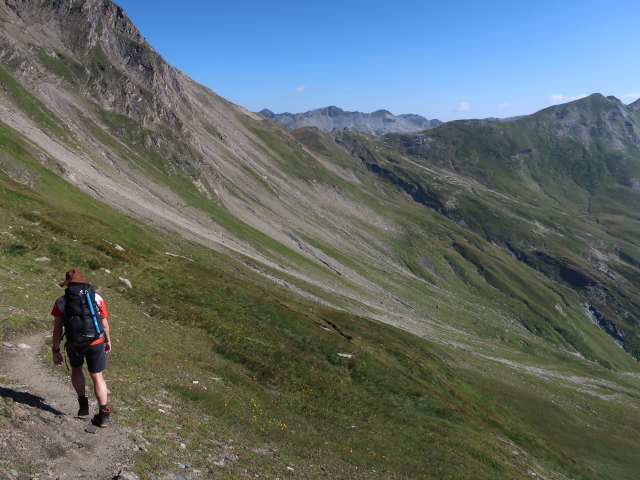 Ronald am Hagener Weg zwischen Feldseescharte und Hagener H&uuml;tte (10. Aug.)