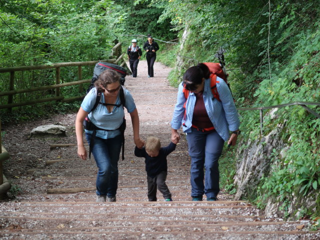 Sabine, Nils und Ulrike auf der Kaiserstiege (23. Aug.)