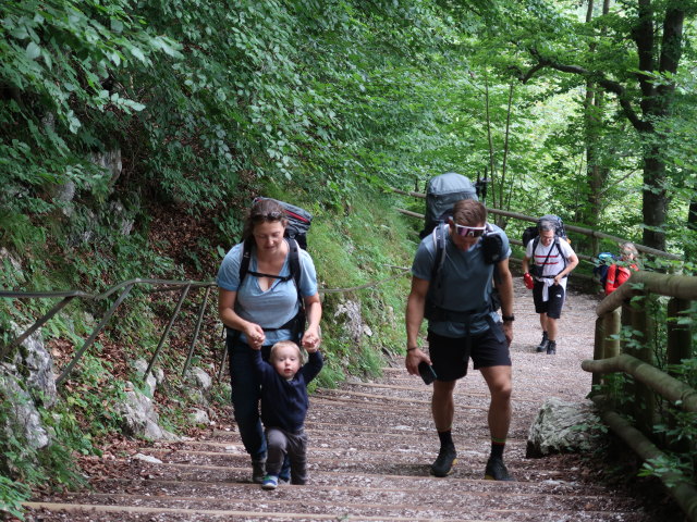 Sabine, Nils und Christoph auf der Kaiserstiege (23. Aug.)