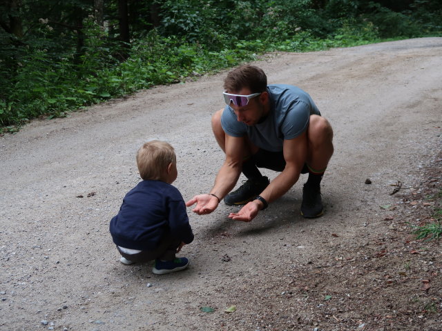 Nils und Christoph im Kaisertal zwischen Gasthof Veitenhof und Gasthof Pfandl (23. Aug.)