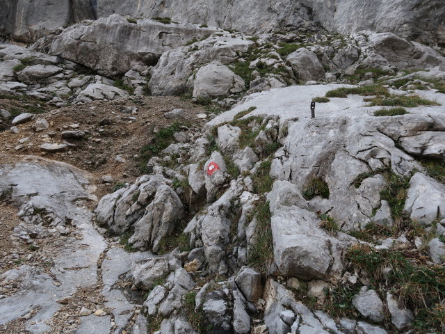 Kaisersch&uuml;tzen-Klettersteig: zwischen Einstieg und Abzweigung Kleine Halt (24. Aug.)