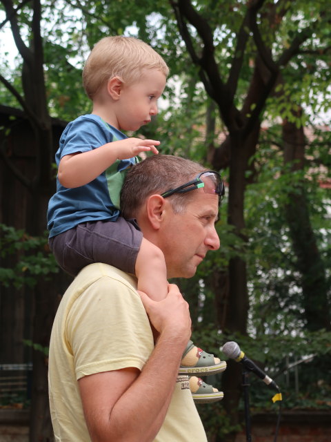 Nils und ich im Hilfswerk Wien