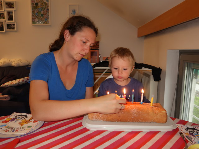 Sabine und Nils in unserer Wohnung