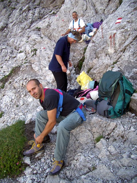 Ernst, Ingrid und Josef am Rudl Eller-Weg (7. Juli 2003)