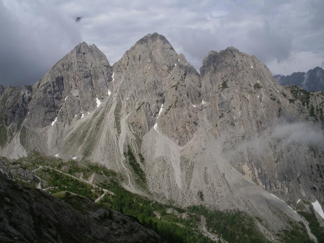 Kleine Gamswiesenspitze, Große Gamswiesenspitze und Bloßkofel (25. Juni 2006)