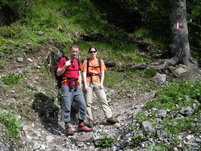 Andreas und Daniela zwischen Marcher-Stein und Insteinhütte (9. Juli 2006)