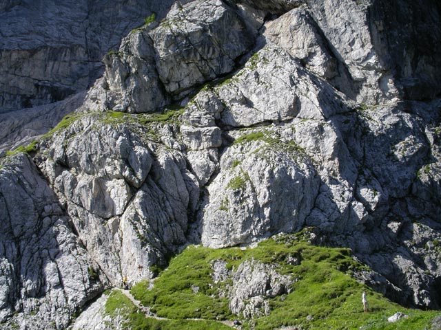 Heike, Christine und Daniela zwischen Auerlingköpfl und Zellinköpfe-Klettersteig (13. Juli 2007)