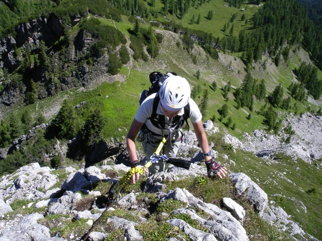 Zellinköpfe-Klettersteig: Christine (13. Juli 2007)