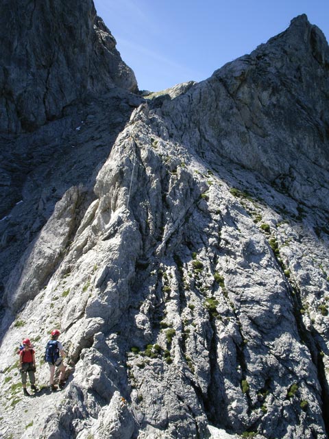 Zellink&ouml;pfe-Klettersteig: Heike und Daniela (13. Juli 2007)