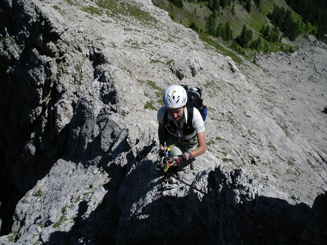 Zellinköpfe-Klettersteig: Christine (13. Juli 2007)