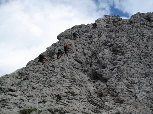 Jonna, Emil, Ada und Lea auf der Egerländerkante (13. Juli 2009)