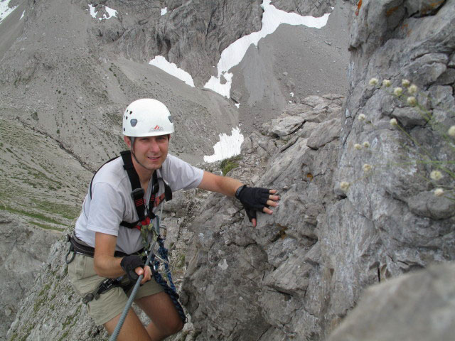 Ich am Törlkopf-Klettersteig (16. Juli 2009)