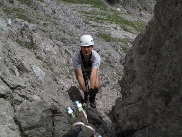 Ich am Törlkopf-Klettersteig (16. Juli 2009)