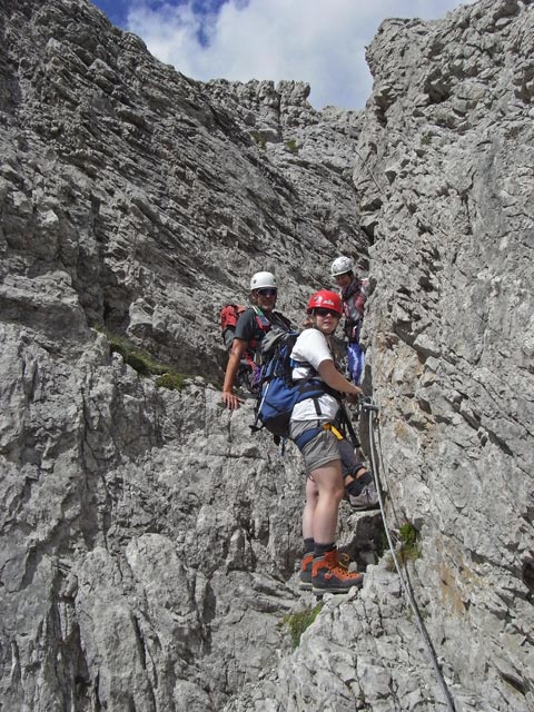 Madonnen-Klettersteig: Josef, Daniela und Brigitte (10. Juli 2008)