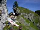 Daniela und Christine zwischen Auerlingköpfl und Zellinköpfe-Klettersteig (13. Juli 2007)